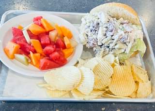 A great refreshing lunch this week!! A Waldorf Chicken Salad Sandwich with Mixed
