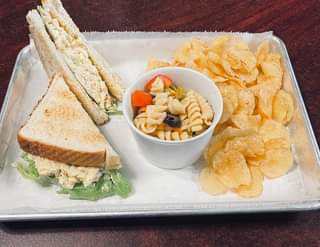 Lunch this week is a Savory Egg Salad on Texas Toast with a Veggie Rotini Pasta